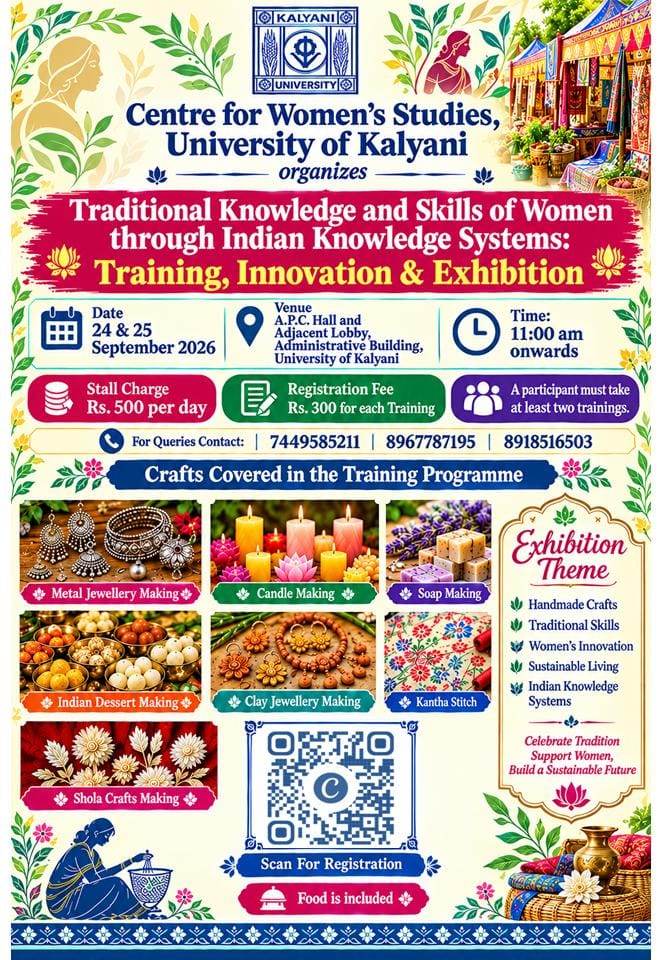 Traditional Knowledge and Skills of Women through Indian Knowledge Systems: Training, Innovation & Exhibition